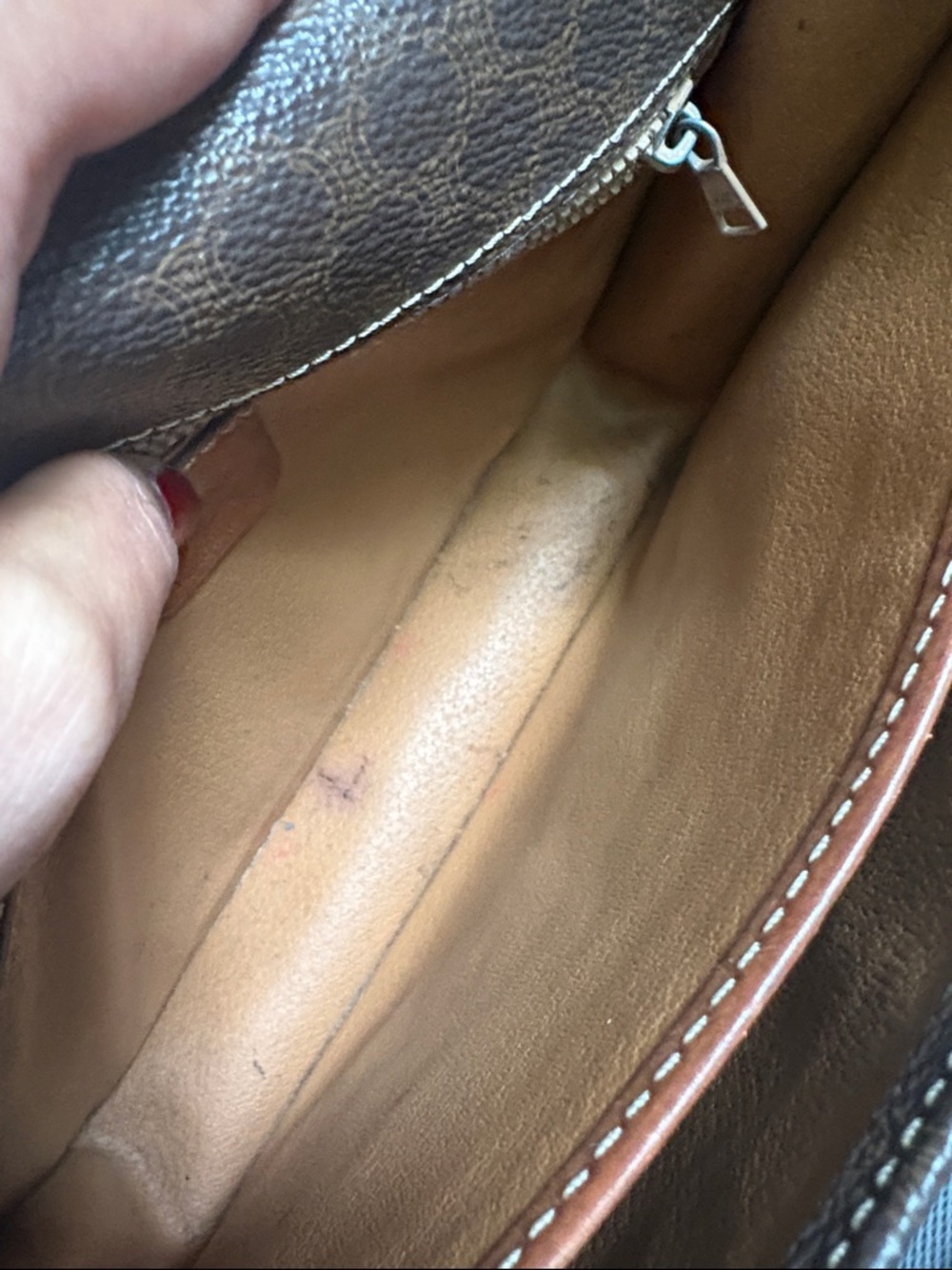 Celine Brown Leather Crossbody Bag with Ring Hardware - Picture 8 of 9